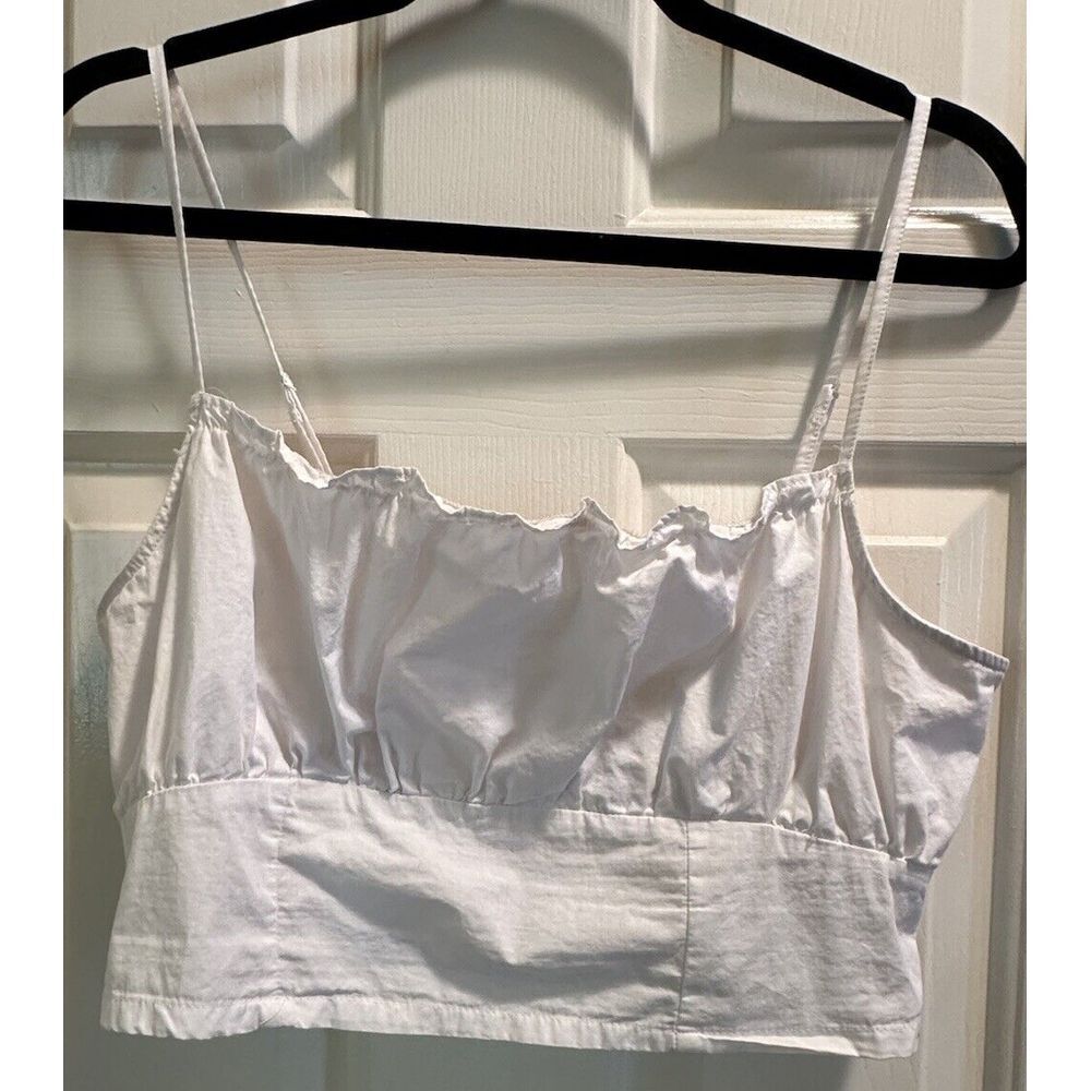 H&M DIVIDED White Cotton Crop Top Size‎ M